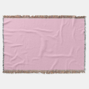 Hint of Cherry Pink Solid Colour Pastel Shade Throw Blanket