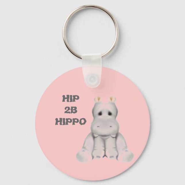 hip 2 B hippo Keychain (Front)