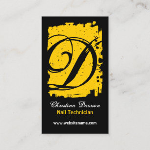 Hip and Bold Monogram Business Card