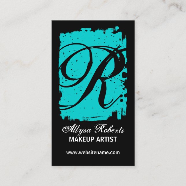 Hip and Bold Monogram Business Card (Front)