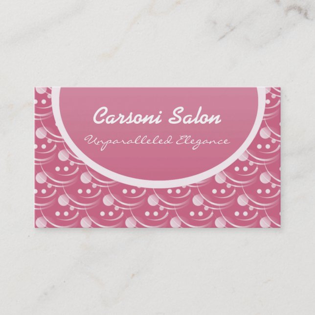 Hip and Stylish Business Card, Soft Pink Card (Front)