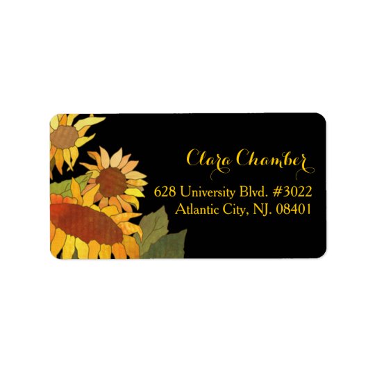Hip Autumn Sunflowers Floral Address