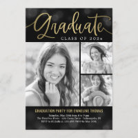 Hip Bokeh EDITABLE COLOR Graduation Invitation