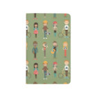 Hip Cartoon People Illustrations Pattern (Green)