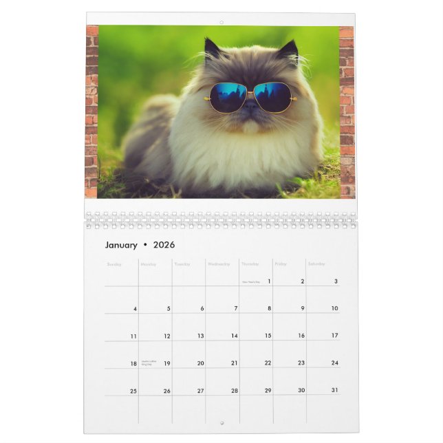 Hip Cool Cats 2023 Calendar, Wall Calendar Planner (Jan 2026)