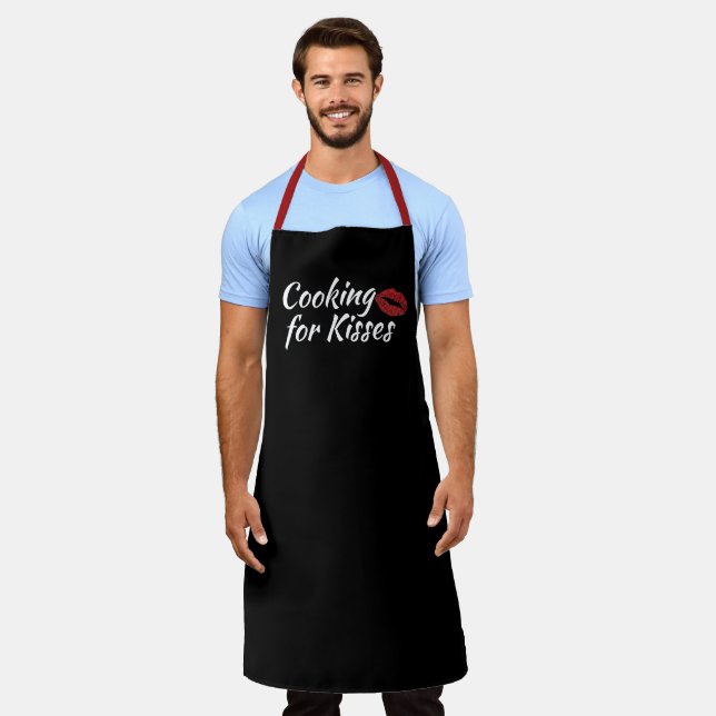 Hip Custom Black Personalized Baking Cooking Funny Apron (Worn)