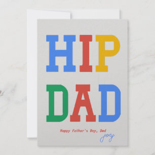Hip Dad,  Personalized Father's Day Card For Dad