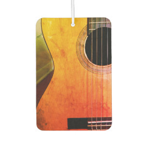 Hip Distressed Musical Acoustic Guitar Air Freshener