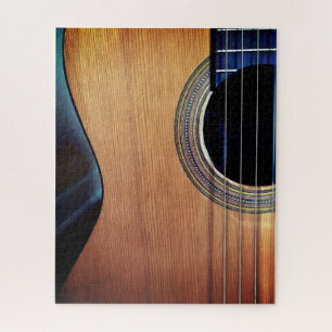 Hip Distressed Musical Acoustic Guitar Jigsaw Puzzle
