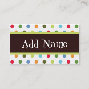 Hip dots customizable girls calling card
