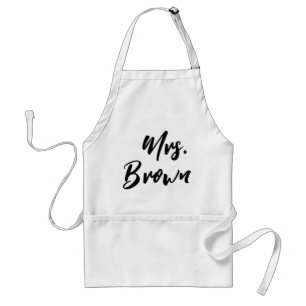 Hip Elegant Couple Personalized Mrs. Pocket Aprons