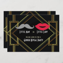 hip gatsby little man or little miss gender reveal