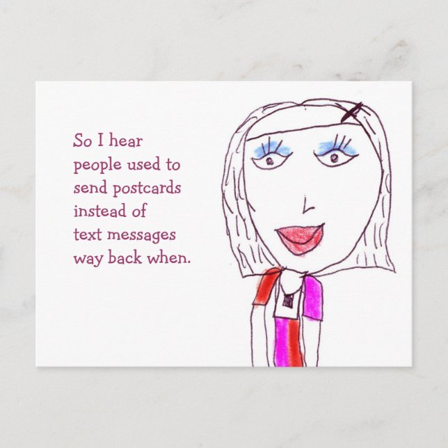 Hip Girl, "Text me when you get this" postcard (Front)