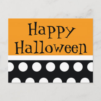 Hip Halloween Postcard Party Invitation