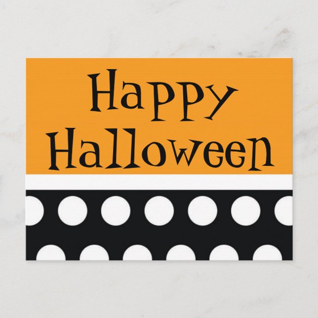 Hip Halloween Postcard Party Invitation (Front)
