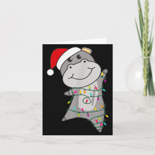 Hip Happy Christmas Fairy Lights Sweet Animals Hip Card