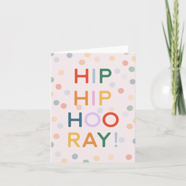 Hip Hip Hooray! Congratulations Baby Home Job  Card (Front)