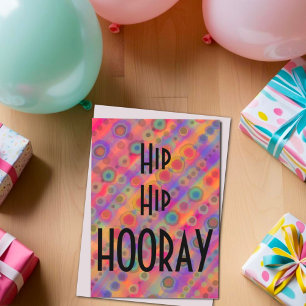 Hip Hip Hooray Fun Modern Whimsical Inspirivity Card