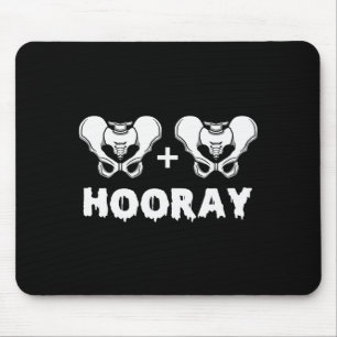 Hip Hip Hooray Funny Anatomy Pun Skeleton Bone Mouse Pad