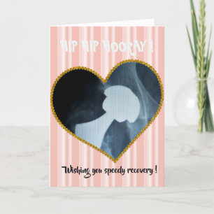 Hip, Hip, Hooray - Hip Operation - Get well soon  Thank You Card