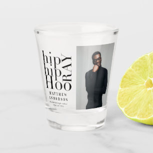 Hip hip hooray photo graduation party  shot glass
