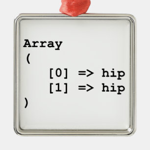 Hip Hip Hooray Programming Array Metal Ornament