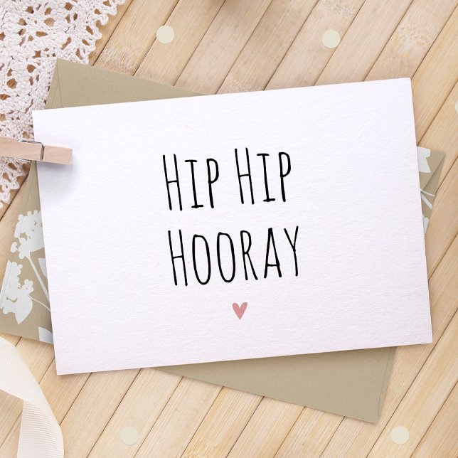 Hip Hip Hooray simple Faire-part de grossesse (Créateur téléchargé)