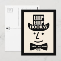 Hip Hip Hooray Three Cheers for You Typography
