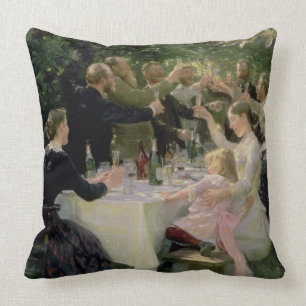 Hip Hip Hurrah! Artists' Party at Skagen, 1888 Throw Pillow