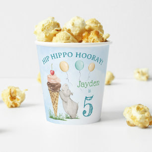 Hip Hippo Hooray Birthday Party Paper Cups