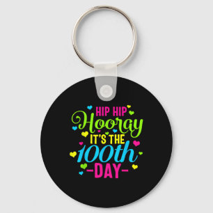 Hip Hooray It's 100th Day Of School Smarter Teache Keychain