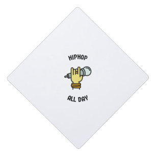 Hip hop all day graduation cap topper