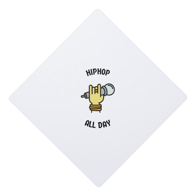 Hip hop all day graduation cap topper (Front)