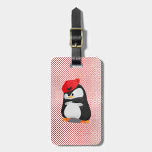 Hip Hop Angry Penguin Luggage Tag