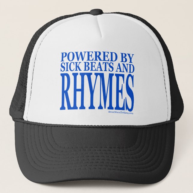 Hip hop beats rap rhymes producer dr dre kanye trucker hat (Front)