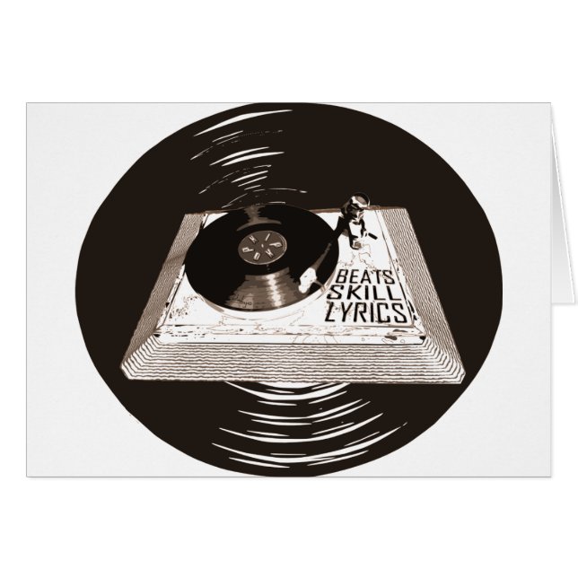 HIP HOP BEATS SKILL LYRICS ON TURNTABLE (Front Horizontal)