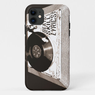 HIP HOP BEATS SKILL LYRICS ON TURNTABLE iPhone 11 CASE