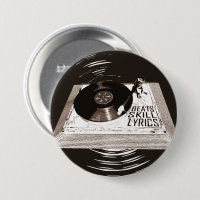 HIP HOP BEATS SKILL LYRICS ON TURNTABLE KEYCHAIN