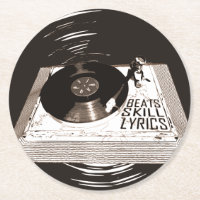HIP HOP BEATS SKILL LYRICS ON TURNTABLE PAPER PLAT
