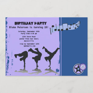 Hip Hop Boys Invitation