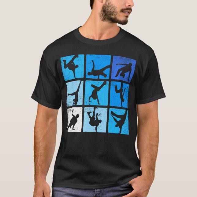 Hip Hop Break Dance Poses        T-Shirt (Front)