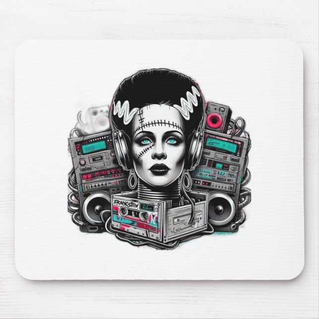 Hip Hop Bride Of Frankenstein  Mouse Pad (Front)