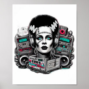 Hip Hop Bride Of Frankenstein  Poster