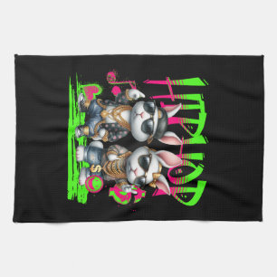 Hip Hop Bunnies Kitchen Towel