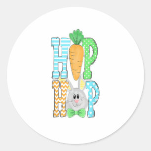 Hip Hop Bunny Easter Bunny Classic Rabbit Lover  Round Sticker