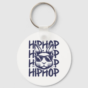Hip Hop Bunny Sungles Easter For Kids Boys Men Keychain