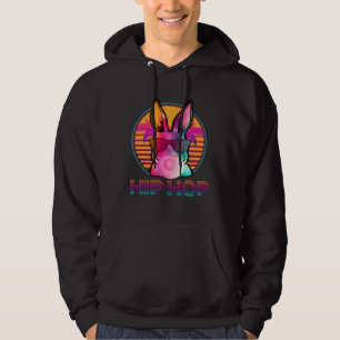 Hip Hop Bunny With Sunglasses Cute Easter  Rabbit  Hoodie