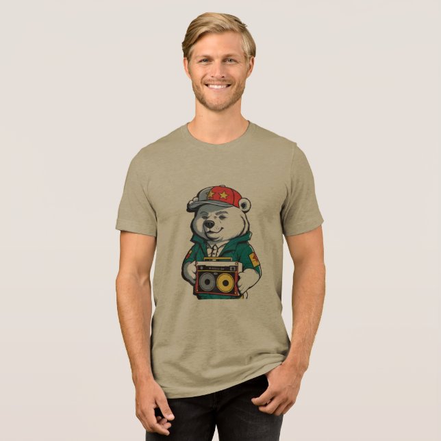 Hip Hop Cartoon Animal Graphic Tee (Front Full)