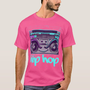Hip Hop Cassette Recorder Rapper Music 90S Hiphop  T-Shirt
