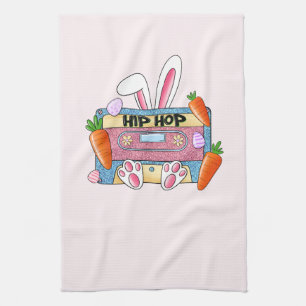 Hip Hop Cassette Tape Bunny Kitchen Towel